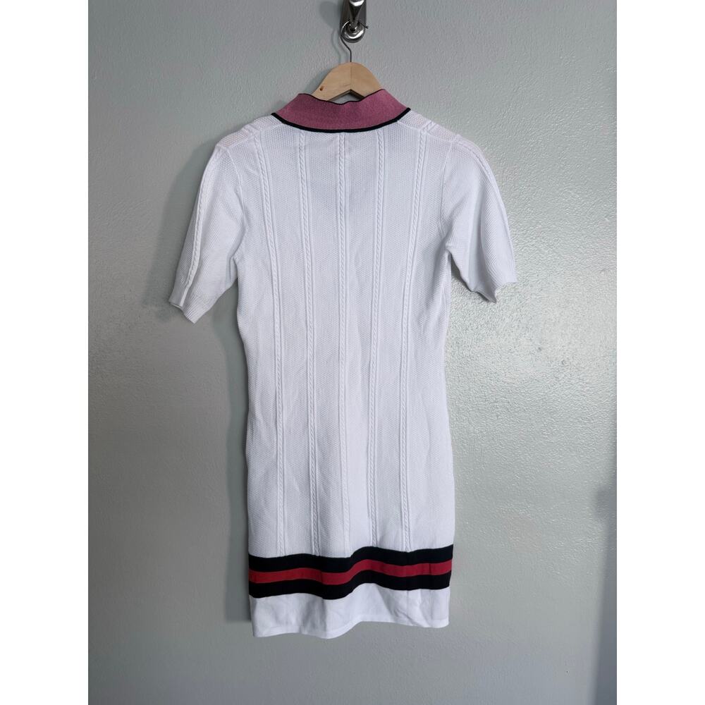MOVETES white nylon cricket pickleball athletic golf preppy polo sport dress - Picture 3 of 9